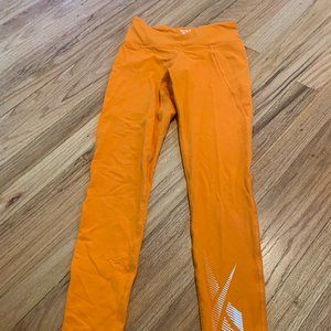 reebok, orange leggings, small